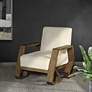 6_StyleCraft 32.5" High Off White Wash Wood Arm Chair more views
