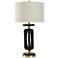 StyleCraft 32.5" High Optical Black Table Lamp With Sand Shade