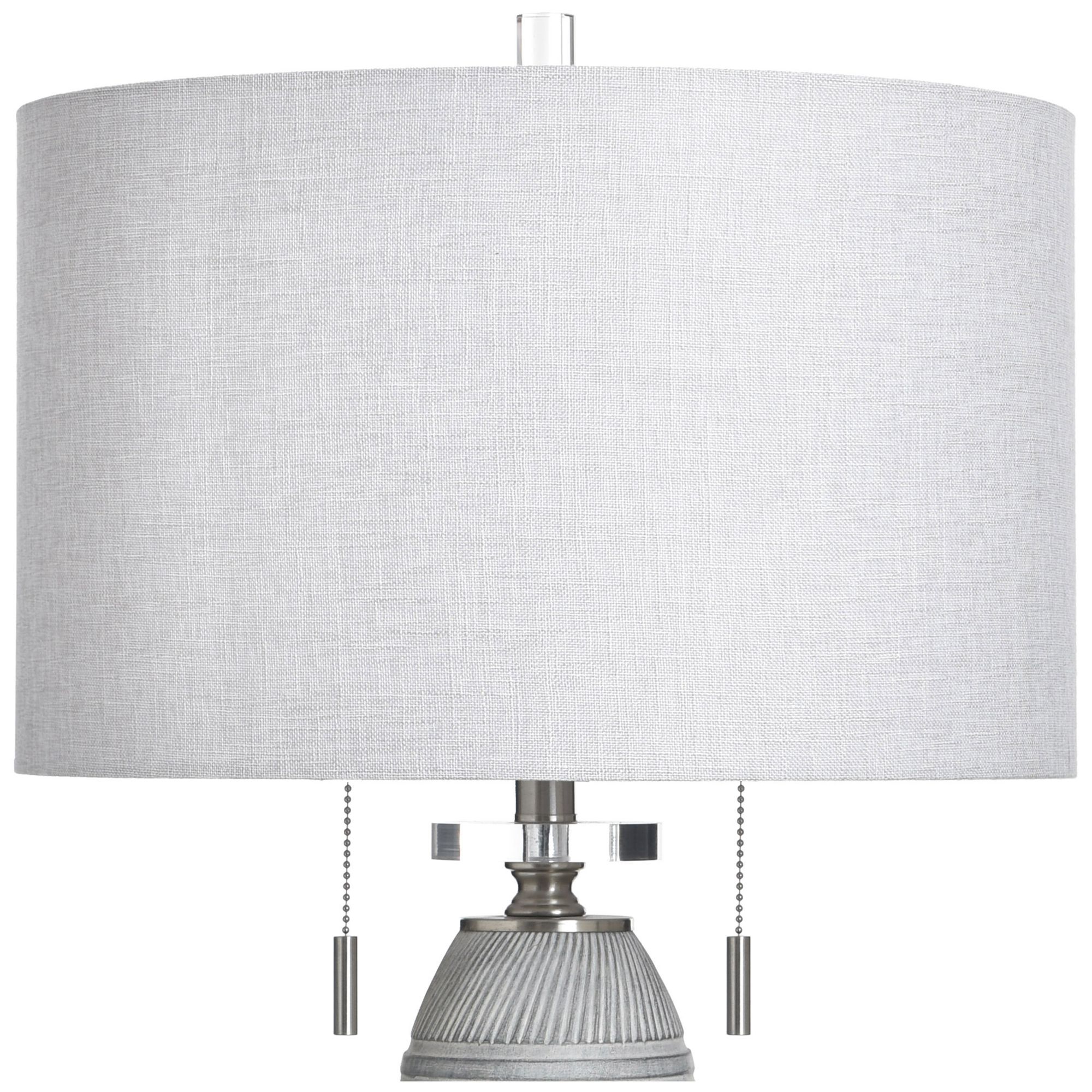 Image 4 StyleCraft 32" High Greyson Silver Table Lamp with White Shade more views