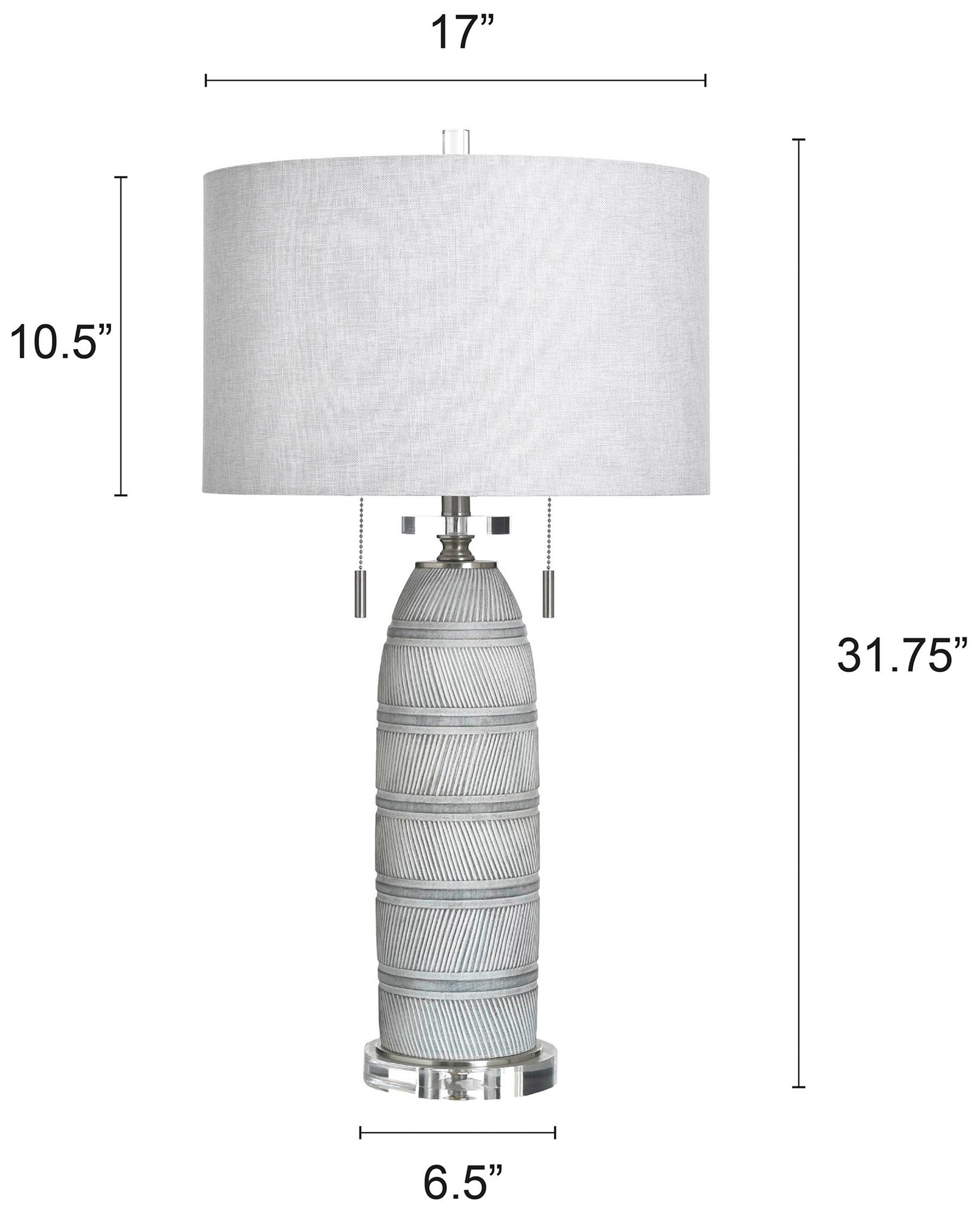 Image 6 StyleCraft 32" High Greyson Silver Table Lamp with White Shade more views