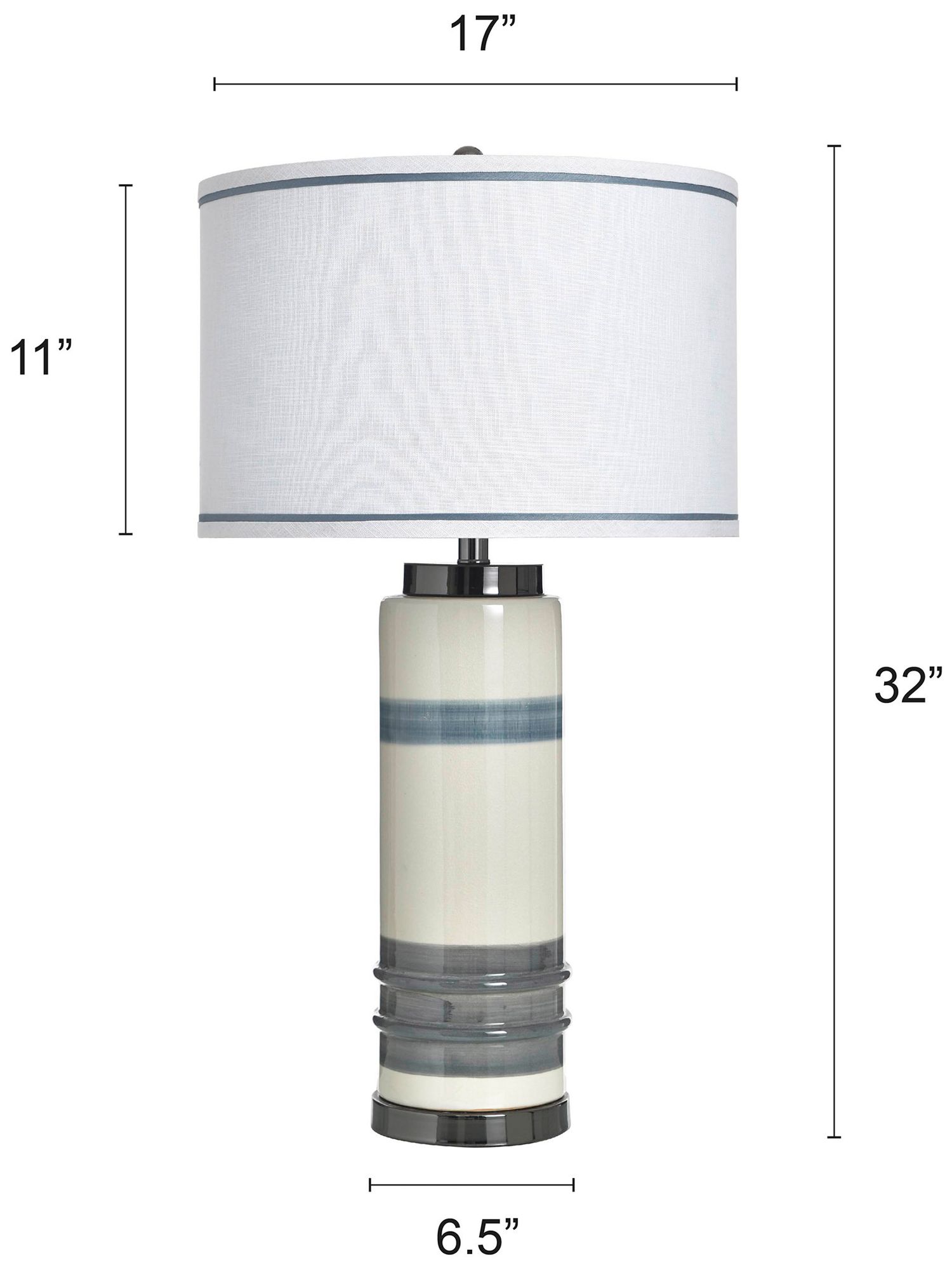 Image 6 StyleCraft 32" High Labin Blue Table Lamp with White Shade more views
