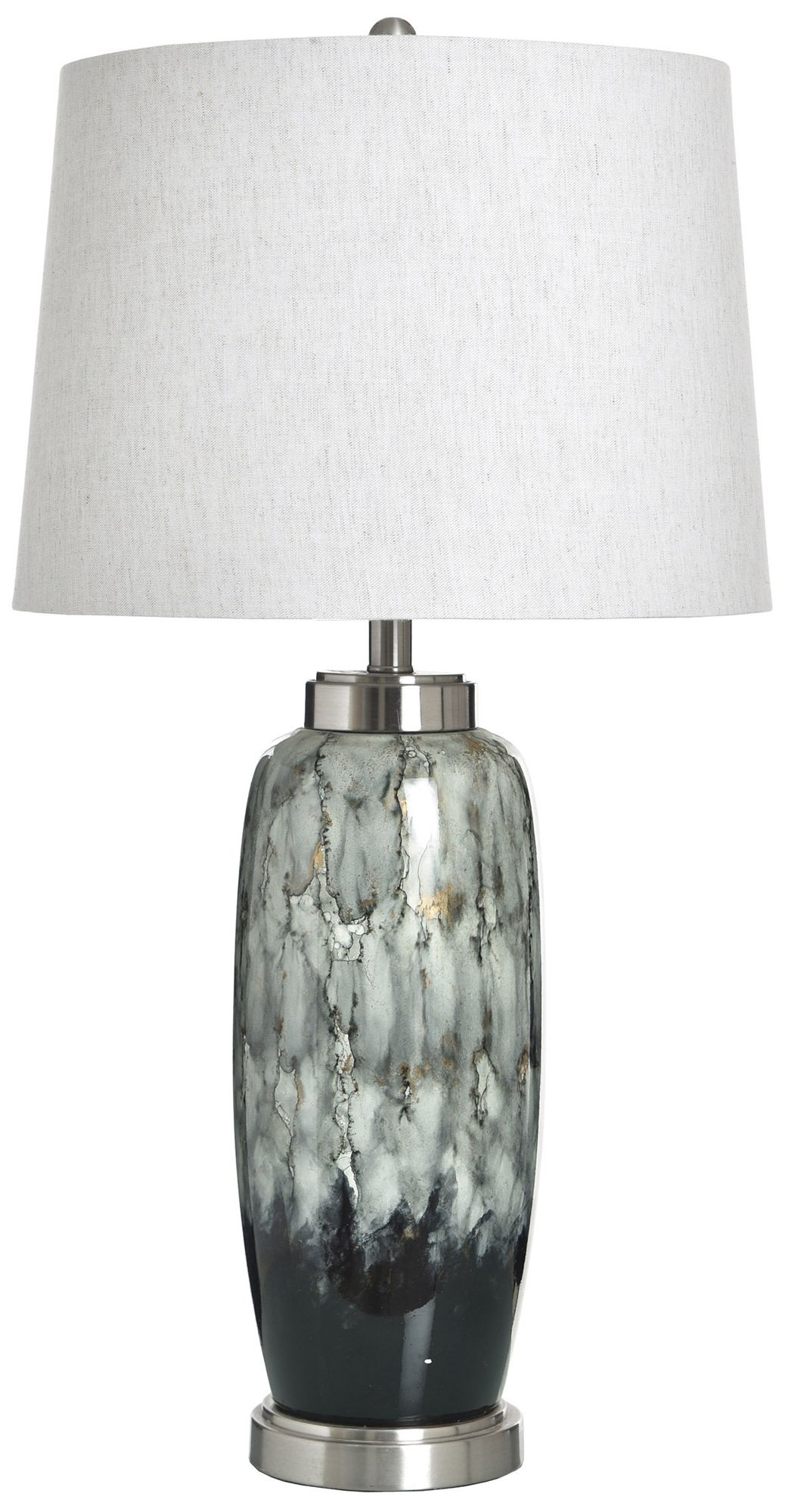 StyleCraft 32" High Rogan Grey Table Lamp with White Shade