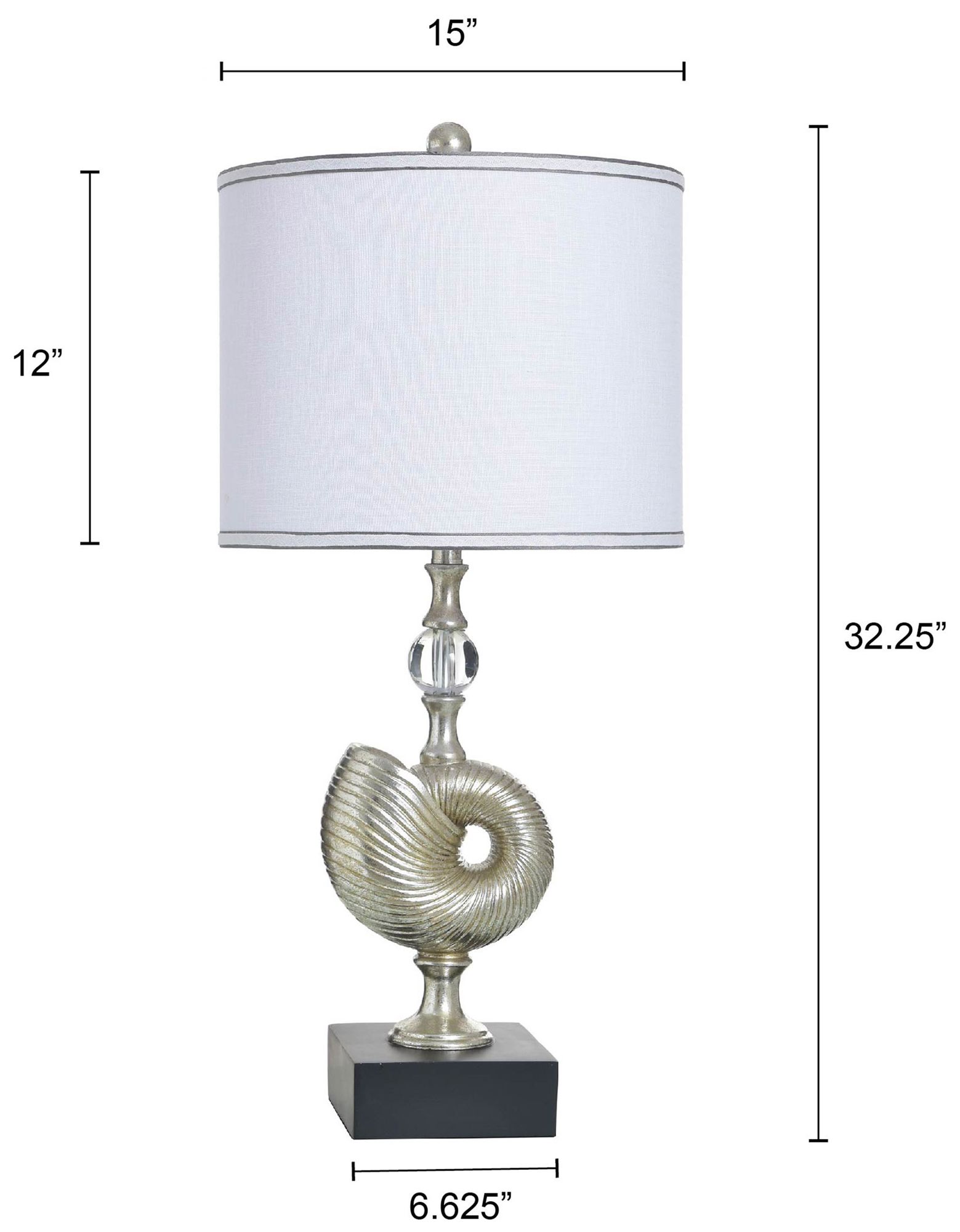 Image 7 StyleCraft 32" High Samobor Silver Table Lamp with White Shade more views