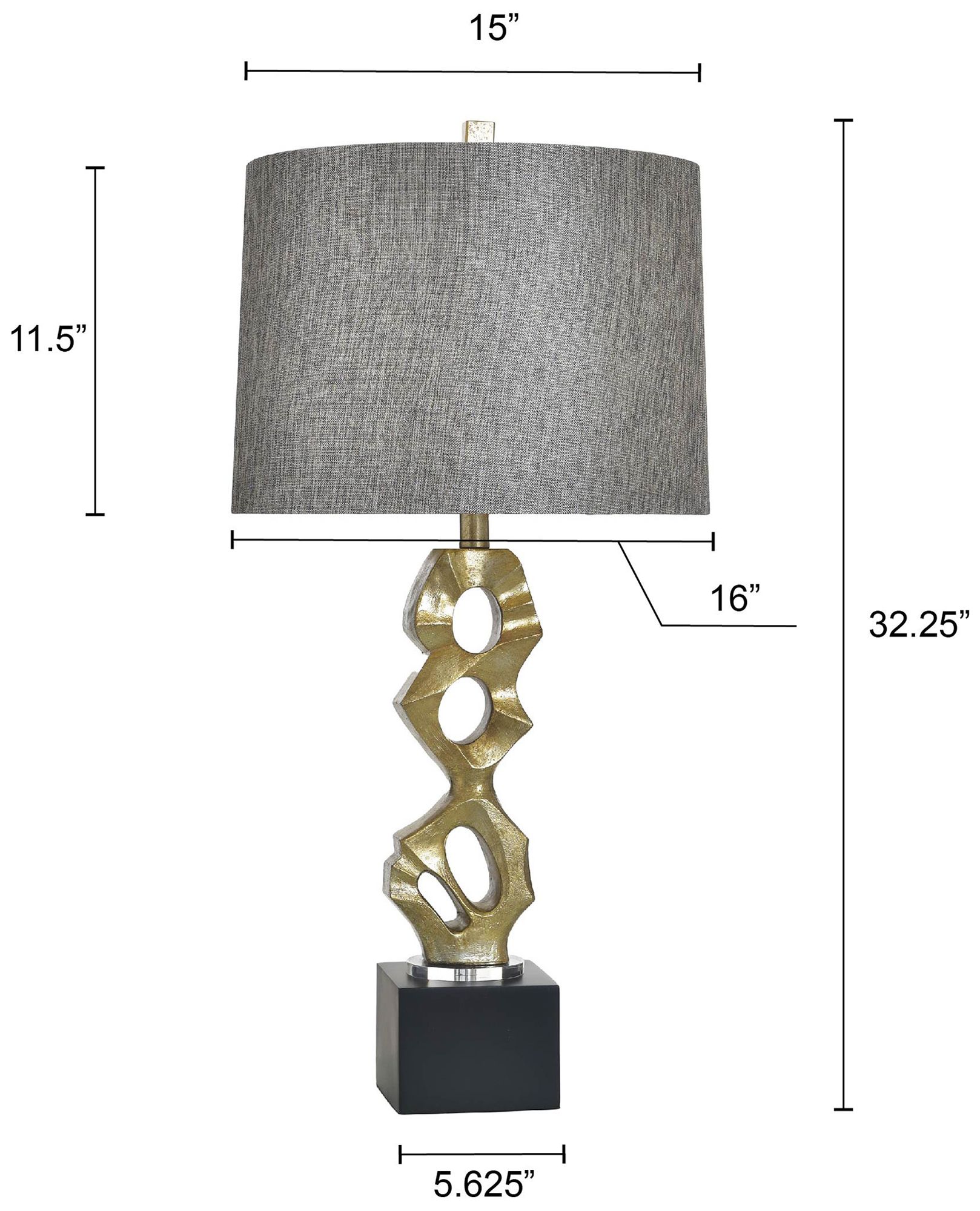 Image 7 StyleCraft 32" High Van Gold & Black Table Lamp with White Shade more views