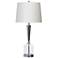 StyleCraft 32" High Clear Seeded Glass Table Lamp With White Shade