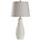 StyleCraft 32" High Novac Cream Ceramic Table Lamp With Gray Shade