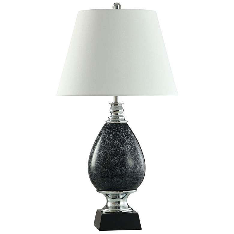 Image 1 StyleCraft 32" High Sable Ink Black with Grey Glass Table Lamp
