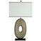 StyleCraft 32"H Arcene Silver Table Lamp w/ Off White And Taupe Shade