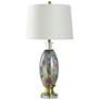 StyleCraft 32"H Feisty Gold Iridescent Glass Table Lamp w/ White Shade