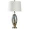 StyleCraft 32"H Feisty Gold Iridescent Glass Table Lamp w/ White Shade