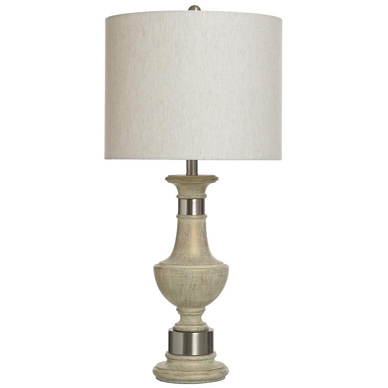 Image 1 StyleCraft 32"H Malta Cream Traditional Table Lamp With Oatmeal Shade