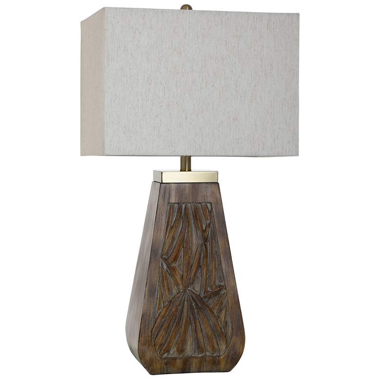 Image 1 StyleCraft 32"H Venezio Bronze Traditional Table Lamp With Beige Shade