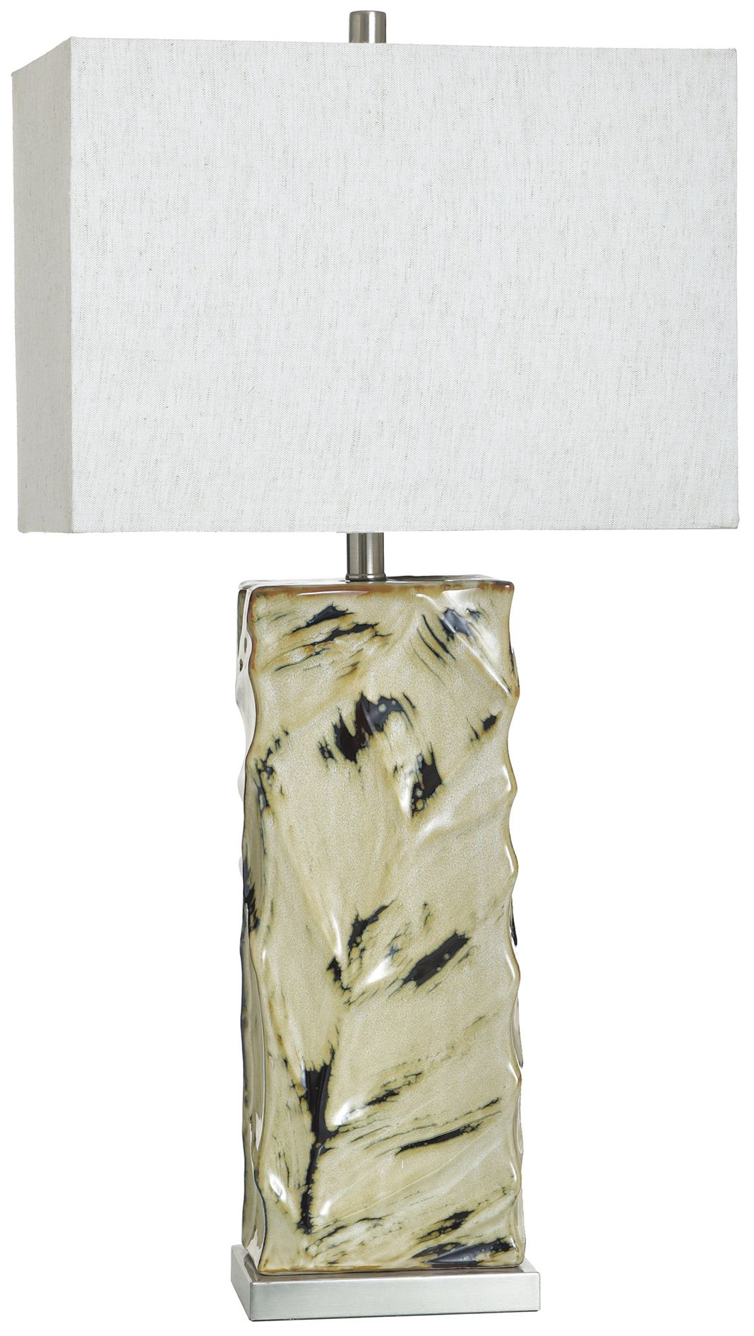 StyleCraft 33.5" High Bali Cream Table Lamp with White Shade