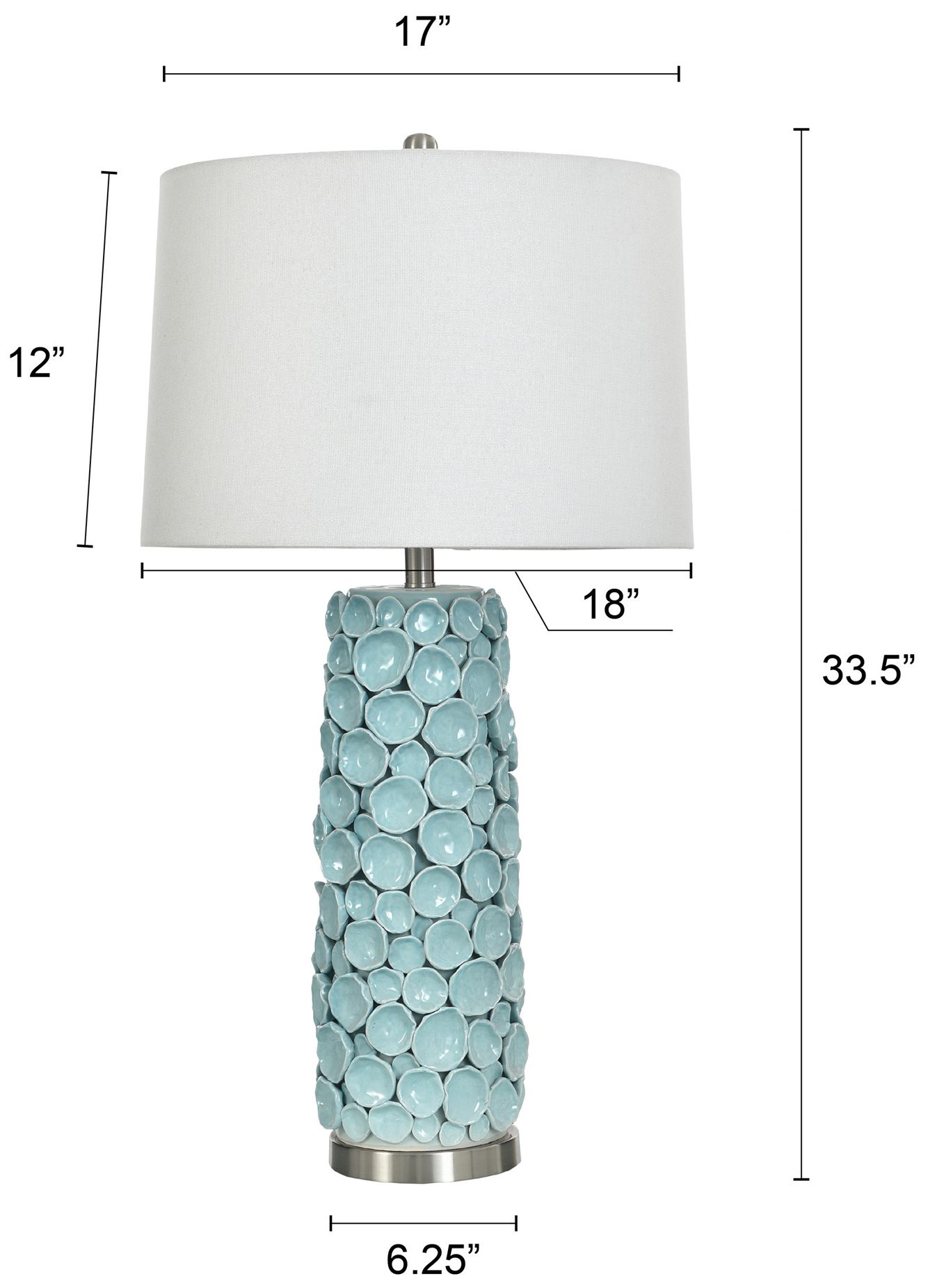 Image 7 StyleCraft 33.5" High Naha Blue Table Lamp with White Shade more views