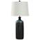 StyleCraft 33.5" High Calico Black Ceramic Table Lamp w/ White Shade