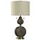 StyleCraft 33.5" High Chestnut Table Lamp With Oatmeal Shade