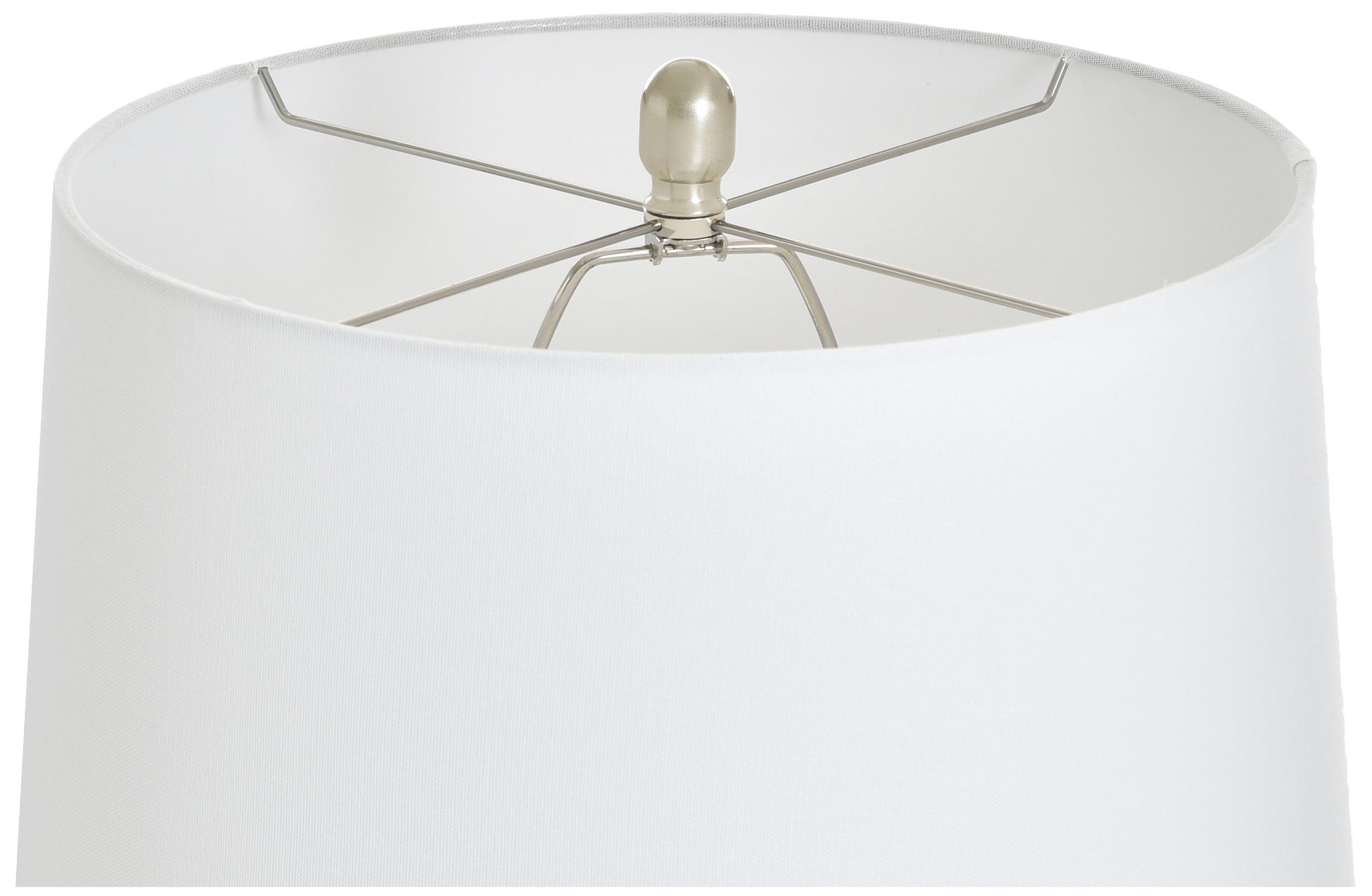 Image 6 StyleCraft 33" High Castonia Silver Table Lamp with White Shade more views