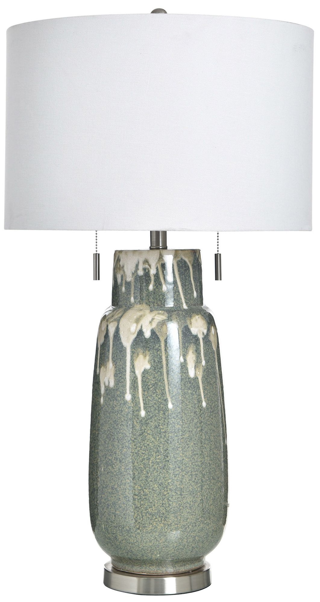 StyleCraft 33" High Rovine Sage Table Lamp with White Shade