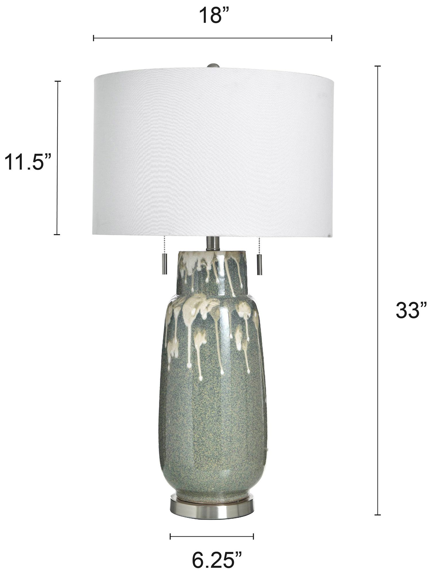 Image 6 StyleCraft 33" High Rovine Sage Table Lamp with White Shade more views