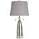 StyleCraft 33" High Dakota Silver Steel Table Lamp With Gray Shade