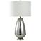 StyleCraft 33" High Smokescreen Silver Glass Table Lamp w/ White Shade
