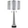 StyleCraft 33" High Sultan Silver Table Lamp With Brushed Nickel Shade