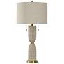 StyleCraft 33"H Solstice Cream Transitional Table Lamp With Gray Shade