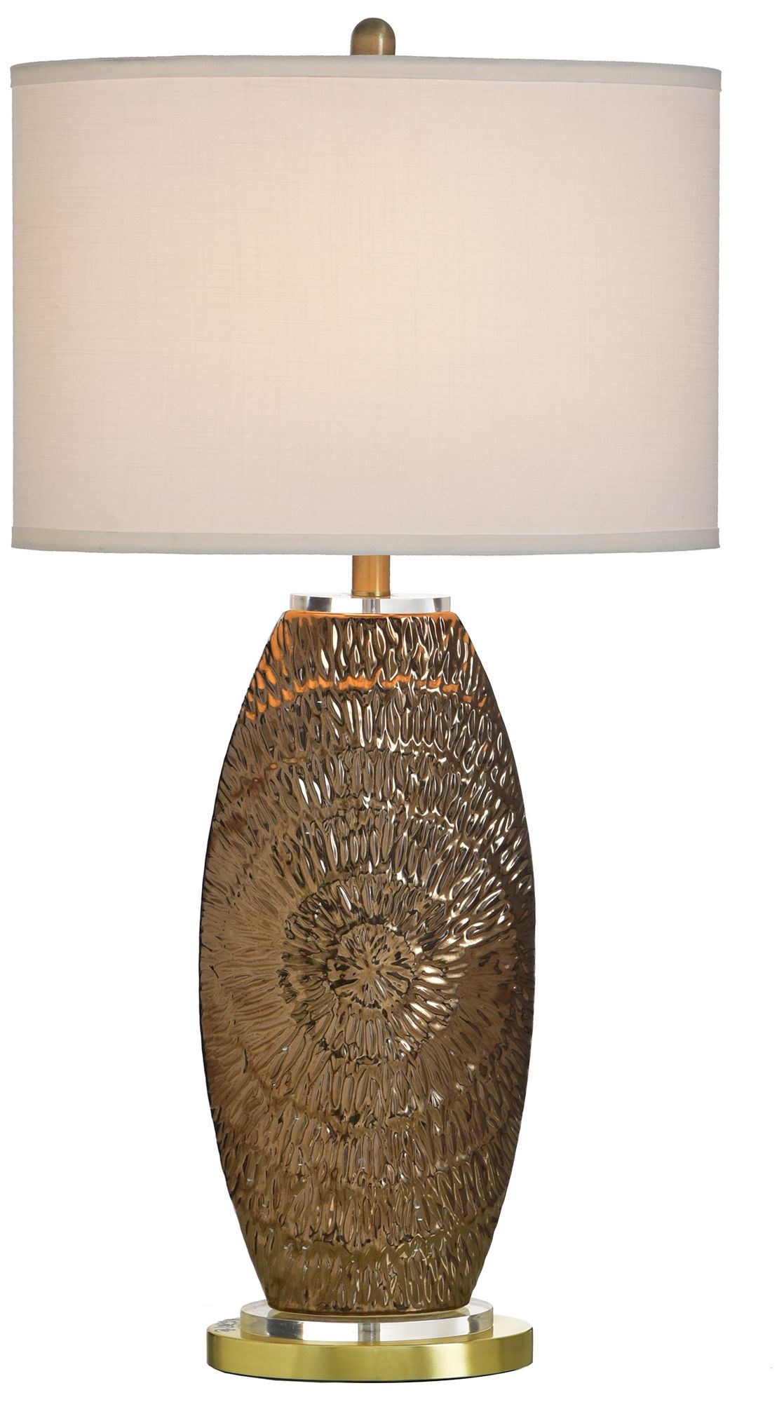Image 2 StyleCraft 34.5" High Samsun Gold Table Lamp with White Shade more views