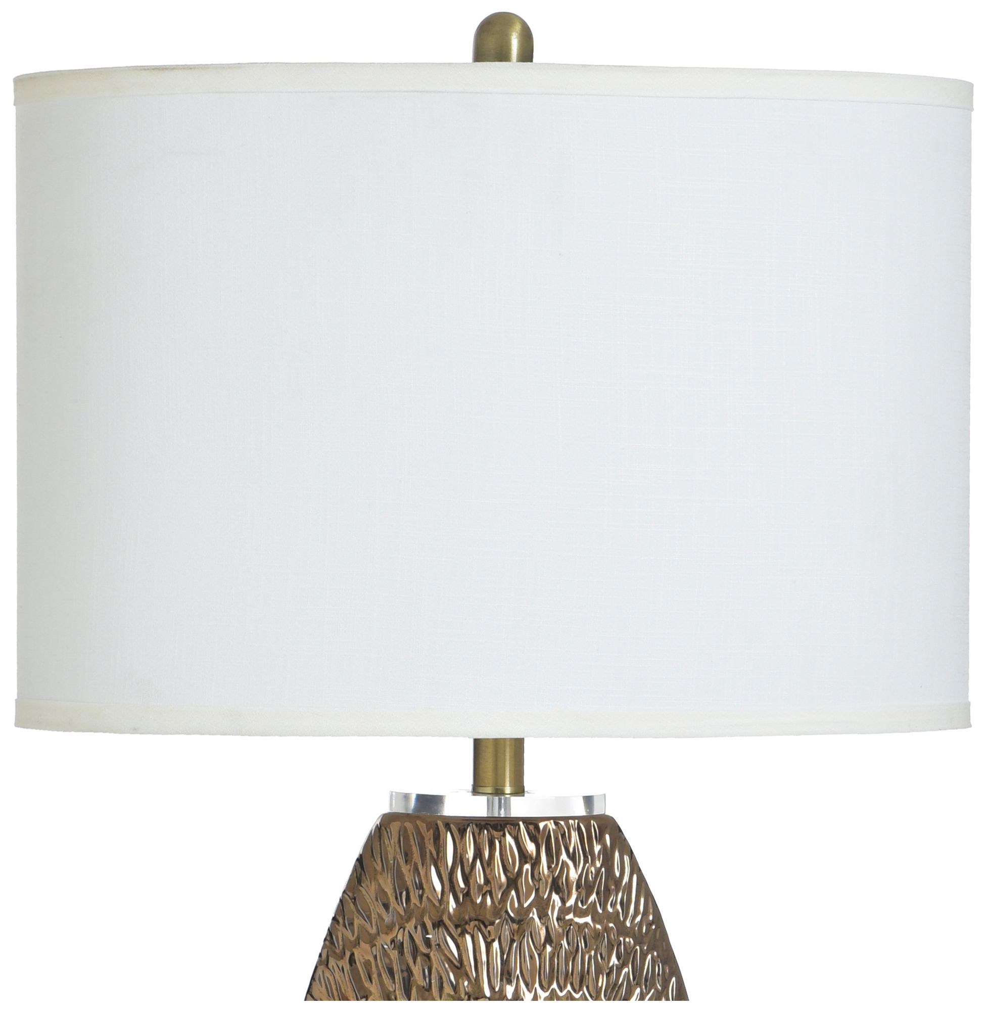 Image 4 StyleCraft 34.5" High Samsun Gold Table Lamp with White Shade more views