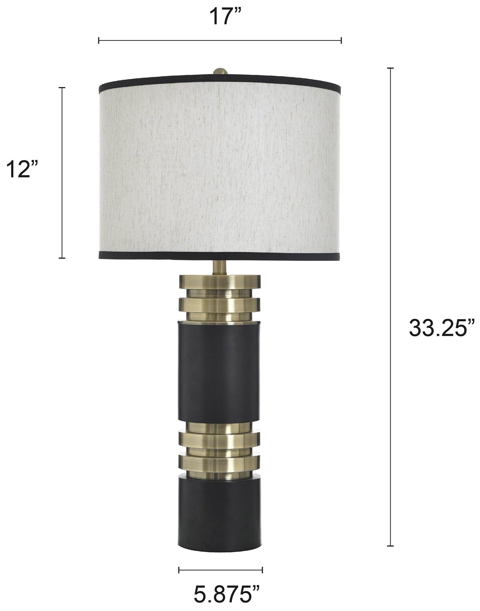 Image 6 StyleCraft 34" High Drayton Gold Table Lamp with White Shade more views