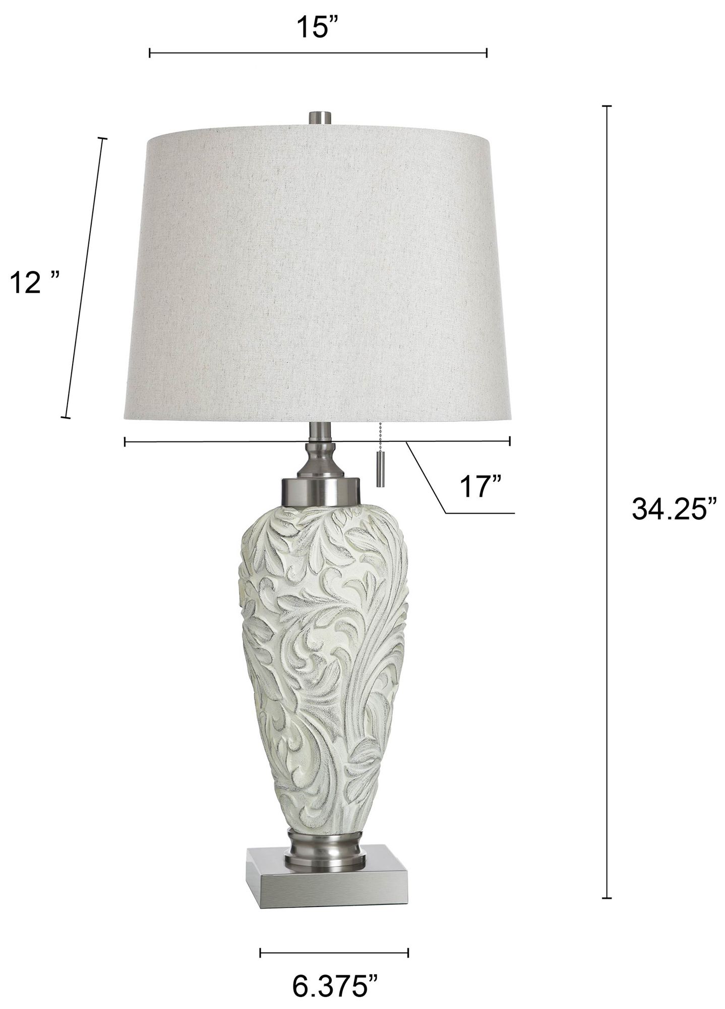 Image 7 StyleCraft 34" High Hacot Silver Table Lamp with Beige Shade more views