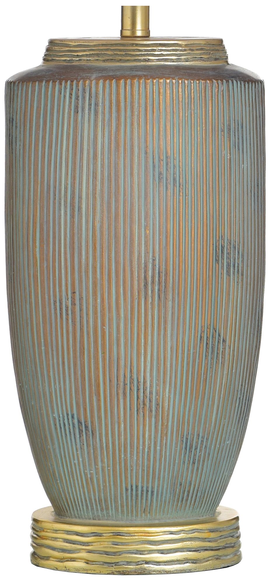 Image 4 StyleCraft 34" High Raffine Gold & Grey Table Lamp with White Shade more views