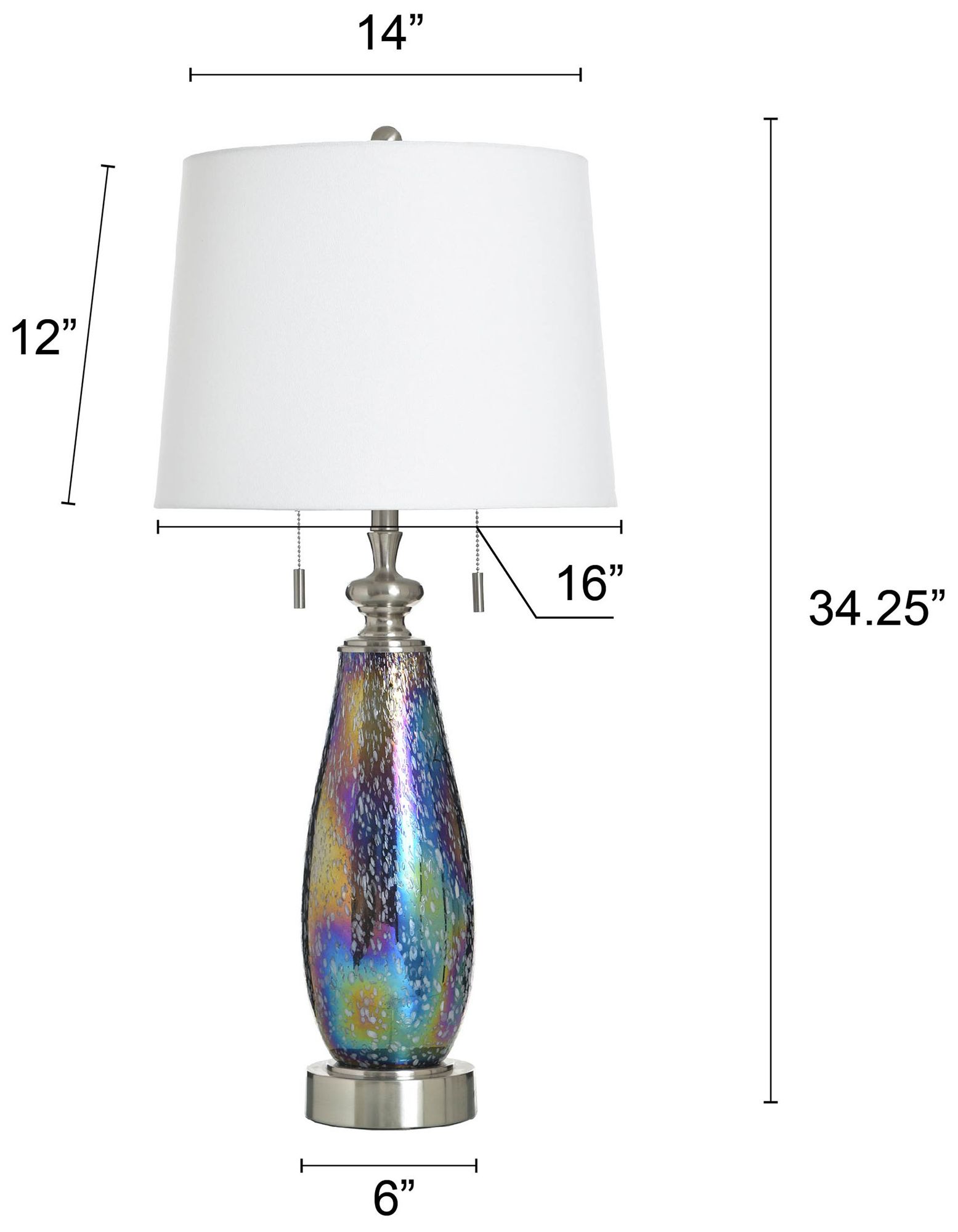 Image 7 StyleCraft 34" High Wellen Table Lamp with White Shade more views