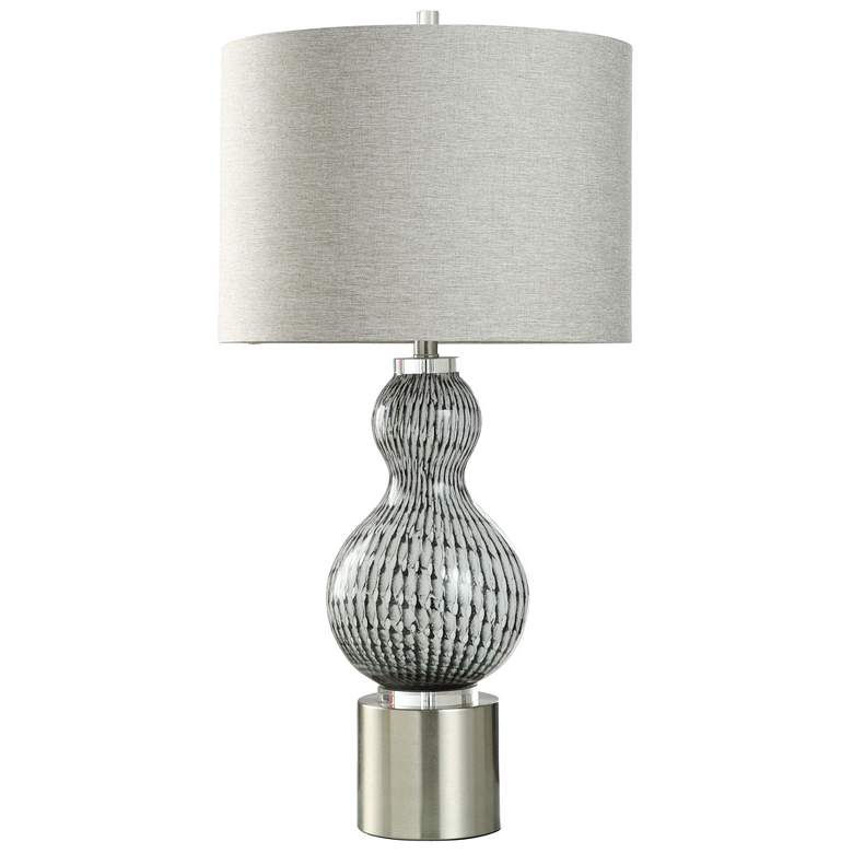 Image 1 StyleCraft 34" High Treasure Grey Glass Table Lamp w/ Gray Shade