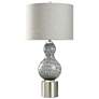 StyleCraft 34" High Treasure Grey Glass Table Lamp w/ Gray Shade