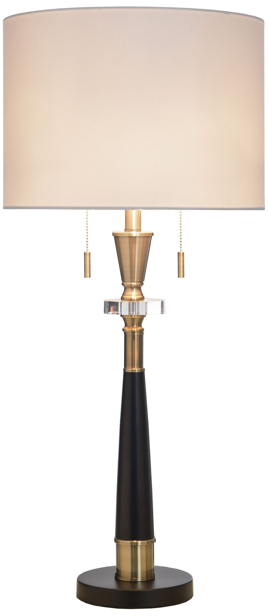 Image 3 StyleCraft 35.5" High Larson Gold & Black Table Lamp with White Shade more views