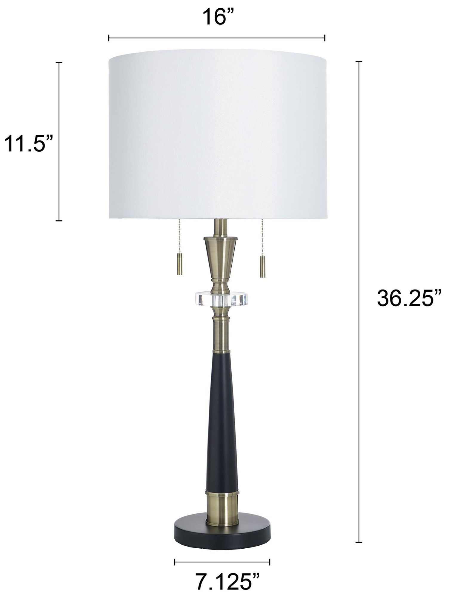 Image 7 StyleCraft 35.5" High Larson Gold & Black Table Lamp with White Shade more views