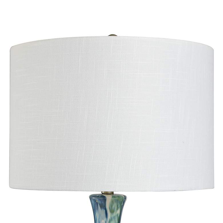 Image 5 StyleCraft 35.5" High Ceramic Wave Table Lamp With White Shade more views