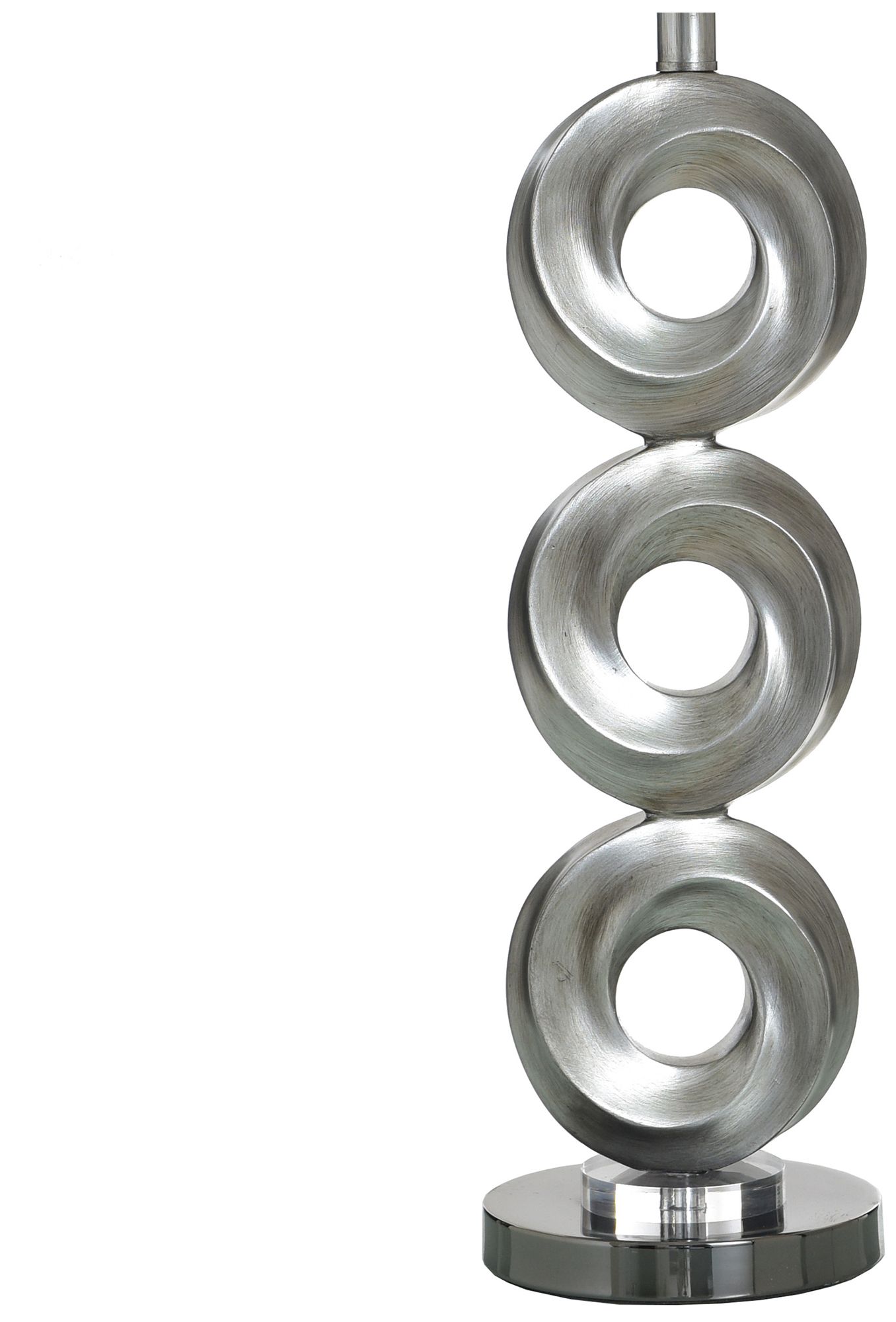 Image 4 StyleCraft 35" High Infinite Silver Table Lamp with Black Shade more views