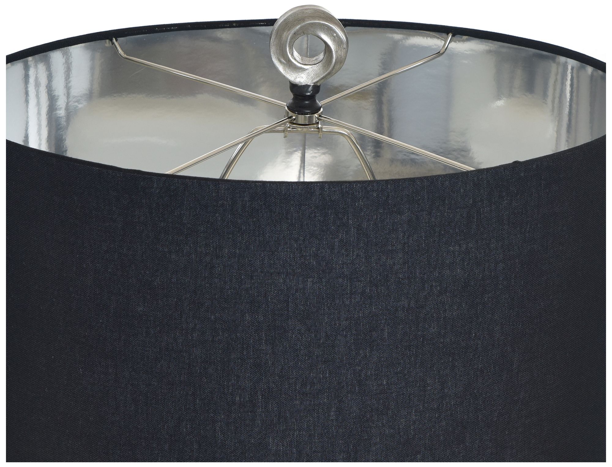 Image 6 StyleCraft 35" High Infinite Silver Table Lamp with Black Shade more views