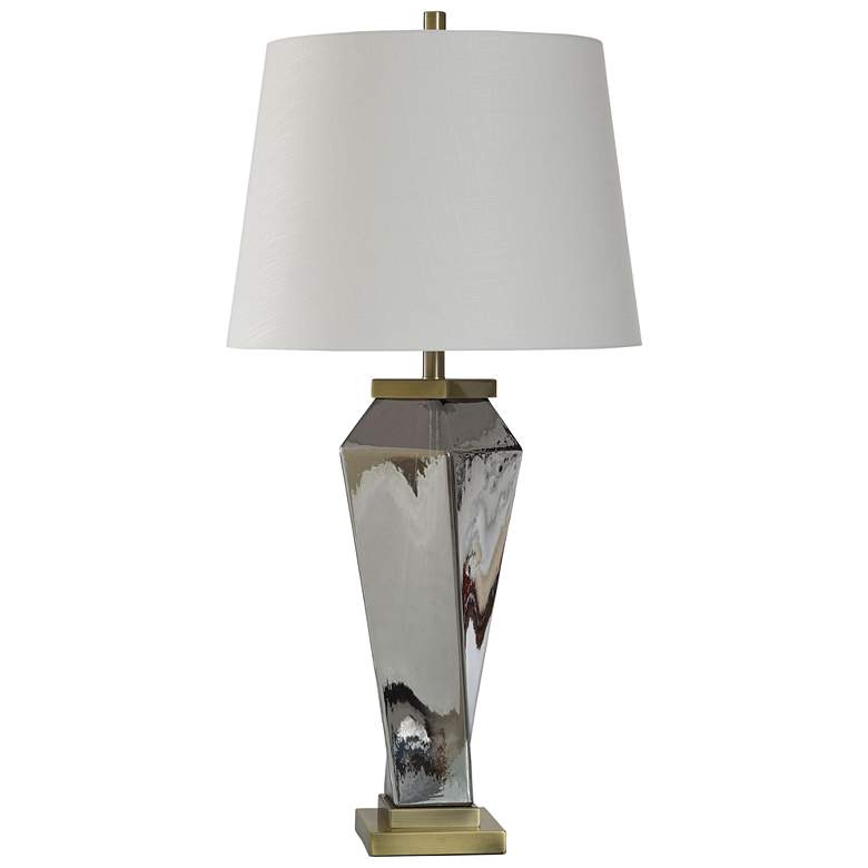 Image 1 StyleCraft 36.25" High Kynlee Gold Glass Table Lamp With White Shade