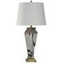 StyleCraft 36.25" High Kynlee Gold Glass Table Lamp With White Shade