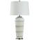 StyleCraft 36" High Pristine Blue Ceramic Table Lamp With White Shade