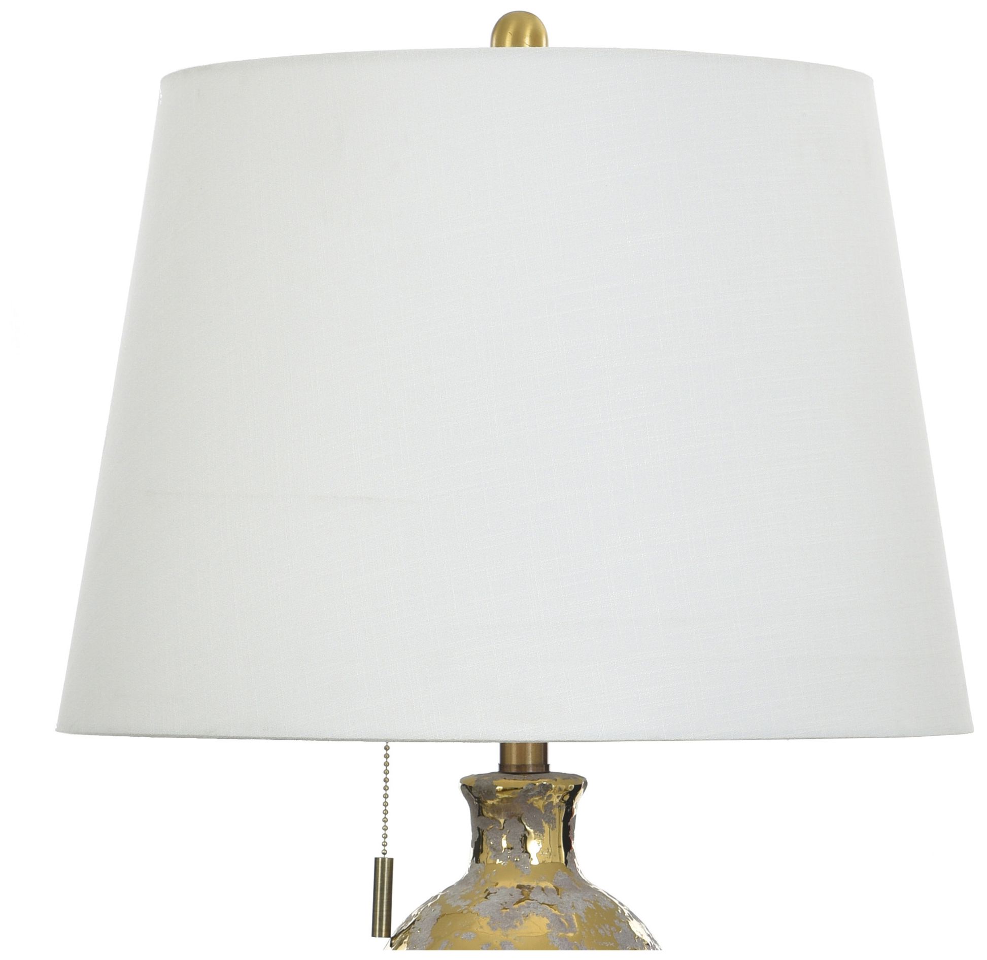 Image 5 StyleCraft 37" High Merken Gold Table Lamp with White Shade more views
