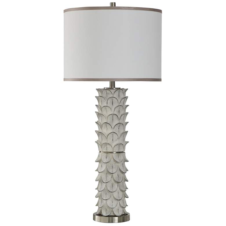 Image 1 StyleCraft 37"H Tallulah White Transitional Table Lamp w/ White Shade