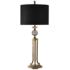 Stylecraft 38" Black Fabric Vintage Gold Traditional Table Lamp