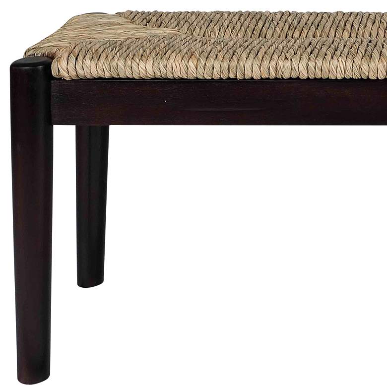 Image 2 StyleCraft 46 1/4" Wide Black Seagrass Wood Bench more views