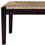 StyleCraft 46 1/4" Wide Black Seagrass Wood Bench