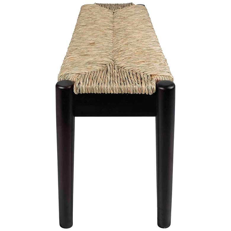 Image 5 StyleCraft 46 1/4" Wide Black Seagrass Wood Bench more views