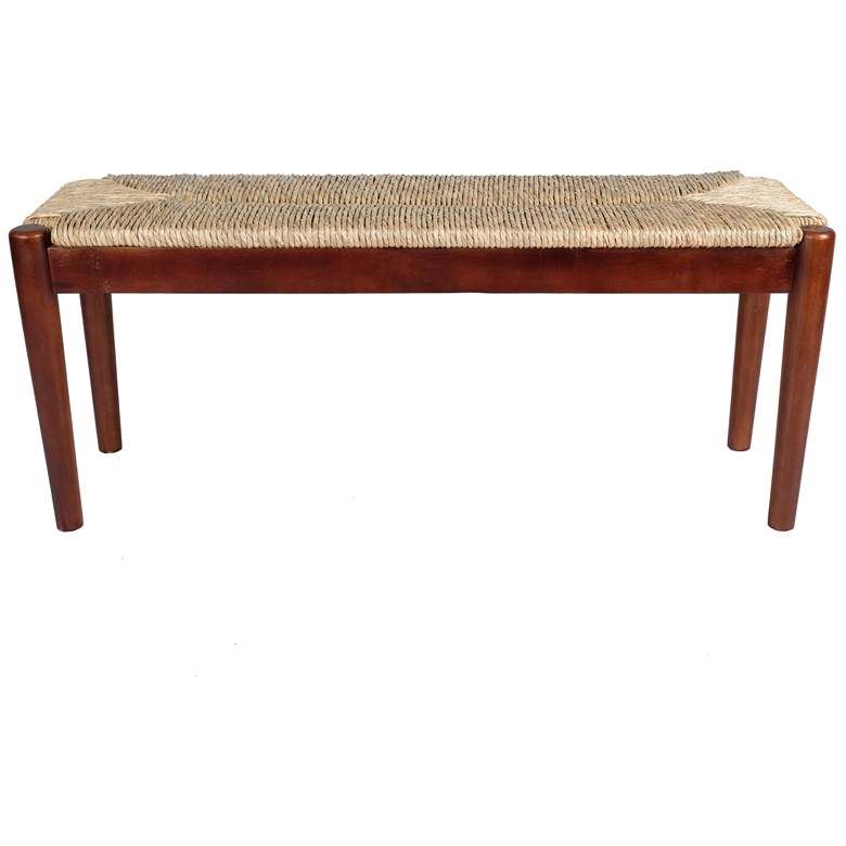 Image 1 StyleCraft 46 1/4" Wide Natural Seagrass Wood Bench